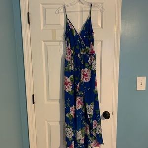 Floral High-Low Romper